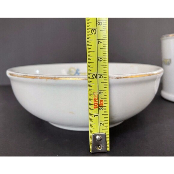 Vintage Buffalo Pottery Heirloom China Childs Mug & Bowl Mary Had a Little Lamb - Picture 10 of 12